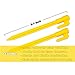 Hikemax 60 Pack Plastic Tent Pegs Garden Landscape Stakes 5.7 Inch for Anchoring Garden Netting, Camping Tents, Rain Tarps and Landscape Fabric Lawn Edging Yellow