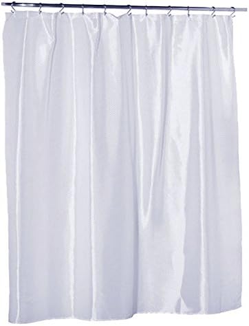 Waterproof Nylon - Soft as Silk - Mildew Resistant Fabric Shower Curtain Liner, 70 Inch x 96 Inch Extra Long - White