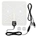 LEADSIGN Window TV Antenna ATSC200T - 50 Miles Transparent Digital HDTV Antenna with Builtin TV Amplifier Signal Booster and 16.5ft Long Cable