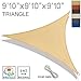 SUNNY GUARD Sun Shade Sail 10'x10'x10' Triangle Sand UV Block Sunshade for Backyard Yard Deck Patio Garden Outdoor Activities and Facility(We Make Custom Size)
