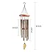 Mozing Large Wind Chimes Outdoor, Wood and Aluminum WindChimes, Supply Soothing Melodic Tones for Friendly Neighbors, Nice for Patio, Porch, Garden and Backyard (Copper-Round)