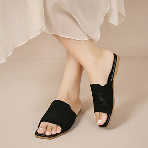 Fashion Spring Summer Women Slippers Flat Bottom Lightweight Open