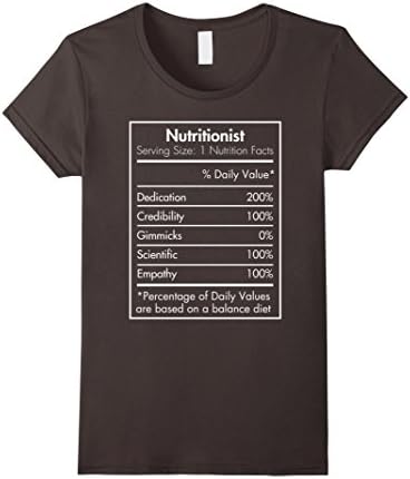 Women's Nutritionist t shirt - Nutrition facts tees XL Asphalt