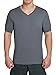 Worboo Tee Ultra Soft Organic Bamboo - Men's V Neck Undershirts (Medium, Dark gray)