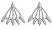 SUNSCSC Elegant Arrow Hand Lotus Dangle Ear Stud Earrings (Style 527)
