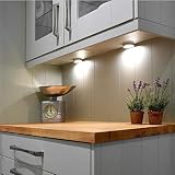 Vlio Under Cabinet Light Kit LED Puck Lights 15W 1500LM Cool White Six Pack view 5