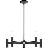Livex Lighting 5 Lt Black Chandelier