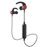 OUCOMI Bluetooth Headphones Wirless Earbuds Sport Running Earphones Black+Red