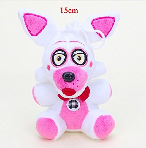 ML Warehouse 15cm/25cm Five Nights At Freddy's, Nightmare, Sister's Location, Neon Blacklight Edition Plush (15cm, Funtime Foxy)
