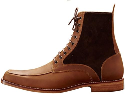 iTailor Men's 2 Tone Leather Boots Brown US 16