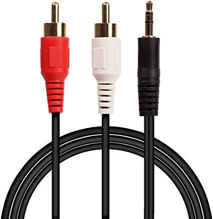 XXMANX 3.5mm Stereo Male to 2RCA Male (Right and Left) RCA Audio Cable Auxiliary Stereo Y Splitter Cable (100FT/30M)