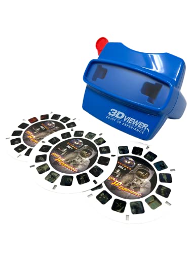 WARM FUZZY Toys 3D Viewfinder (Space) - Viewfinder for Kids & Adults, Classic Toys, Slide Viewer, 3D Reel Viewer, Retro, Vintage Toys with 3 Reels - Contains 21 High Definition 3D Images