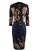 Vfemage Womens Elegant Flower Print Casual Party Cocktail Bodycon Dress