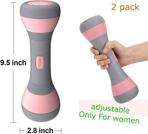 Adjustable-Dumbbells-Set-Weight-PairSet-of-2-Only-For-Women-5-Weight-Options-from-22-to-44-lbs-Non-Slip-Neoprene-Hand-Anti-Skidding-Dumbbells-for-Home-Workouts-Nice-looking-rubber-grip