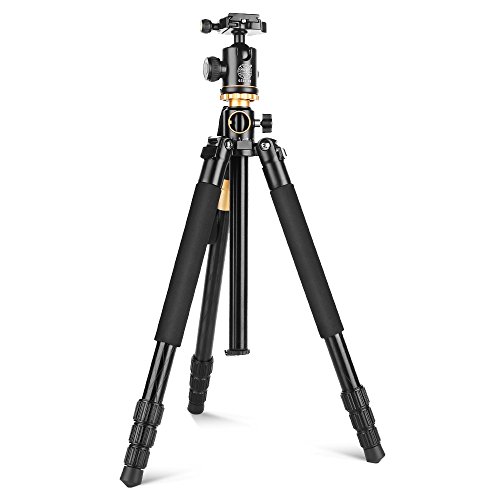 QZSD Q999H Aluminum alloy Tripod Monopod 360 Degree Damping Ball Head Carry Case For Canon Sony Nikon Video Camcorder With Horizontal Column