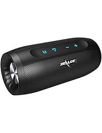 Zealot Altavoces Bluetooth portátiles 20W S16 Wirless Speaker Estéreo mejorado mejorado Cargador portátil a prueba de salpicaduras Batería de 4000mAh, 20H Playtime, Mic incorporado, Tarjeta TF Compatible para iPhone Samsung Android