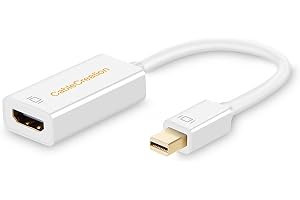 4K Mini DisplayPort to HDMI Adapter CableCreation Mini DP(Thunderbolt Port Compatible) to HDMI AV HDTV Male to Female Adaptor