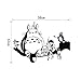 YUFENG Totoro on Tree Branch Wall Decor Decal for Nursery Room Wall Art Children's Sticker Art Anime My Neighbor Totoro Kid's Room Decal Vinyl Art Baby Kid's Room Sticker (Totoro 1)