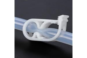 MYUIAO 10 Pcs White Plastic Tubing Clamps 1/4" - 1/2" Adjustable Tube Clamp Laboratory Pinch Valve Flow Control Hose Clamp for Beer Bottle and Infusion Bottle, Lab Instruments and Equipment,Pipe Clamp Tools