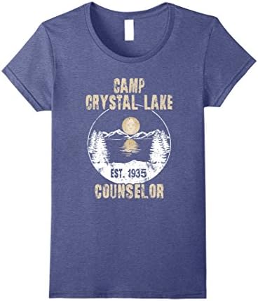 Womens Crystal Lake Counselor Vintage Style Shirt XL Heather Blue