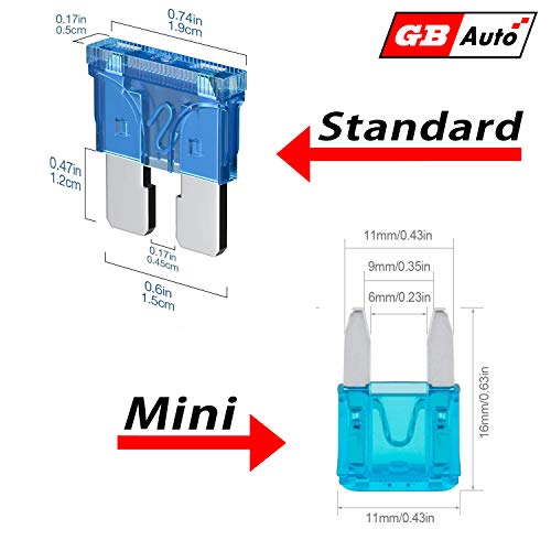 GBAuto Blade Car Fuses Assortment Kit 230PCS –Standard & Mini (2A/3A/5A/7.5A/10A/15A/20A/25A/30A/35A) ATO/APR / ATC Fuse Car Kit Assorted Auto Truck Boat Truck SUV Automotive Replacement Fuses Puller