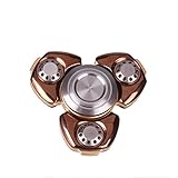 MultiBey Tri Fidget Spinner, Hybrid Ceramic Bearing, Diamond Tangent Plane, Precision Parts, EDC Toy, Champaign Gold/ Mirror Silver, Pack of 1 Set (Champaign Gold)