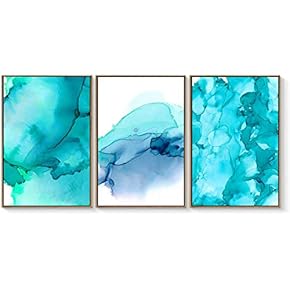 3 Piece Floating Framed Canvas Wall Art for Living Room, Bedroom Abstract Canvas Prints for Home Decoration Ready to Hang - 16"x24"x3 Panels