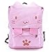 Cute Cat Canvas Backpack Schoolbag Lightweight Bookbag For Women Kids Girls Outdoor(pink01)