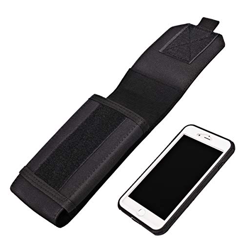 IronSeals Tactical MOLLE Pouch, Universal Mobile Phone Belt Pouch EDC Pouch Belt Loops Waist Bag for iPhone X/8P/8/7P/7/6, Samsung Note8/5, Galaxy S9+/S9/S8+/S8/S7/S6/S10/S10+ - Size L