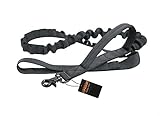Pettom Heavy Duty Adjustable Nylon Tactical Military US Army Police Dog Training Leash Elastic Pet Quick Release Control Leads Rope(Black)