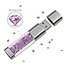 Techkey Jewelry Crystal USB Flash Drive for Girls, with 2 in 1 Anti Dust Plug + Stylus Pen for Touch Screens Set, Photo Frame Gift Packaging, 16GB, Amethyst