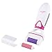 Litchi Callus Remover for Feet, Pedicure Tool with Extra Roller Heads, Remove Dead Coarse Skin Fast (Rhodamine Red)