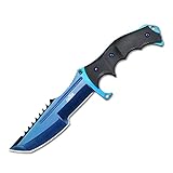 CIMA Multi-color Fixed Blade Tactical Knife CS:GO Classic knife,10.8 inch Overall (Blue)