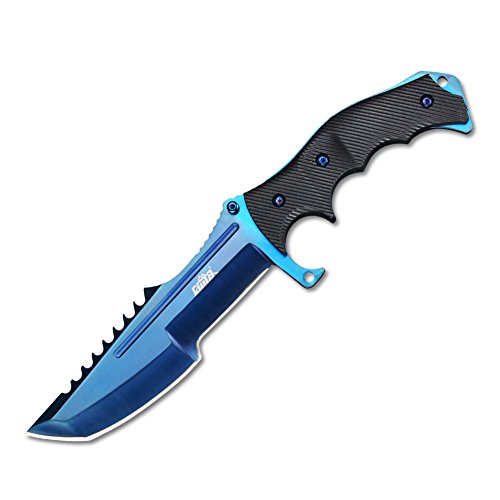 CIMA Multi-Color Fixed Blade Tactical Knife CS:GO Classic Knife,10.8 inch Overall (Blue)