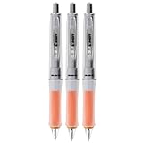 Pilot Dr. Grip Center of Gravity Retractable Ball Point Pen, Medium Point, Black Ink, Pack of 3 (Orange)