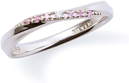 The Kiss SR1863DM Diamond, Pink Cubic Women’s Silver Ring