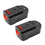 POWERAXIS 2-Pack 18V 244760-00 Battery for Black&Decker HPB18-OPE HPB18 A1718 A18 A18E, FS180BX FS18BX FS18FL FSB18 NST2118