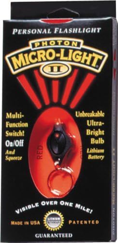 Photon Light Micro-Light II LED Keychain Flashlight Color: Red