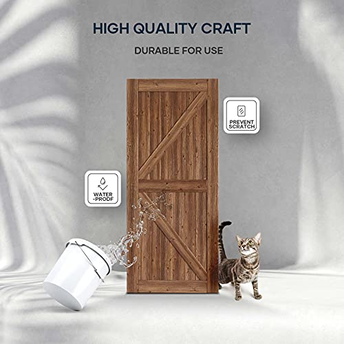 EaseLife 36in x 84in Sliding Barn Door with 6.6FT Barn Door Hardware