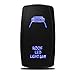 MicTuning LS083001-HF, Laser Roof LED Light Bar On-Off Rocker Switch with Jumper Wire, 5 Pin, 20 Amp, 12V LED Lights, Blue