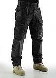 ZAPT Tactical Molle Ripstop Combat Trousers Army Multicam/A-TACS LE Camo Pants for Men (Multicam Black, M)