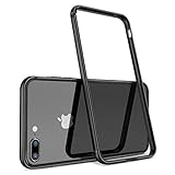 iPhone 8 Plus Case,iPhone 7 Plus Case HUMIXX [Extre Series] Aluminum TPU Hybrid Shockproof Bumper Case for iPhone 8 Plus/iPhone 7 Plus-Black