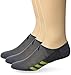 adidas Men's Climacool Superlite Super No Show Sock (3-Pair), Dark Grey/Shock Slime Green/Black, Large