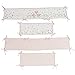 Lambs & Ivy Confetti Heart 4 Piece Crib Bumper, Pink/Gold