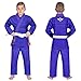 Elite Sports Kids BJJ GI, GIS for Youth Jiu Jitsu IBJJF Children’s Lightweight Brazilian Jiujitsu Kimono W/Preshrunk Fabric & Free Belt (Blue, C0)