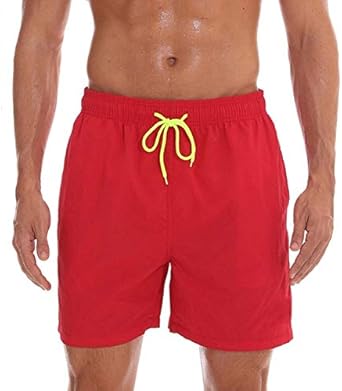 mens red swimsuit