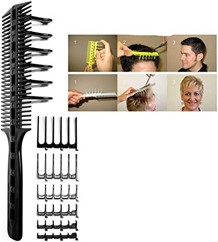 Keemov 7 in 1 thinning comb hairdressing Scissor Clipper Over Comb Hair Cutting Tool hair razor comb