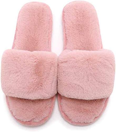 ladies pink fluffy slippers