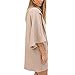 Women Stylish Knitted Sweater Batwing Sleeve Turtleneck Cardigan Irregular Top (XL)