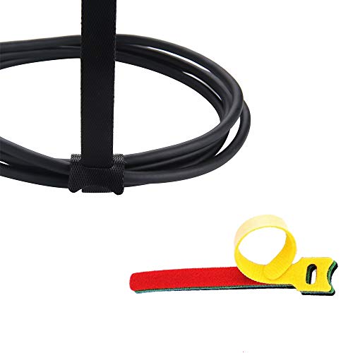 50 PCS Reusable Cable Ties,Multi-Purpose Cord Management,Fastening Hook Loop Cord Ties,Wire Organizer Cord Rope Holder 6 Inch Multicolor - Thumbnail 4
